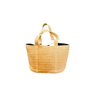 Draper James Straw natural fibers fabric lined tote shoulder travel diaper bag